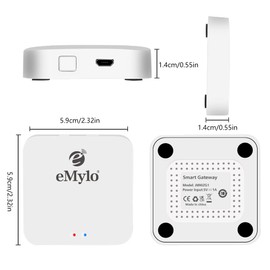 eMylo 3.0 ZigBee Gateway Tuya Smart ZigBee Hub Wireless Remote Control Gateway Smart ZigBee Gateway for Home Automation Compatiable with Alexa, Google Home work with Smart Life/Tuya App