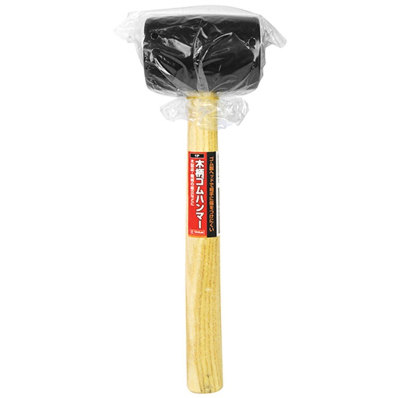 E-Value Rubber Hammer with Wooden Handle Total Length 13.2 inches