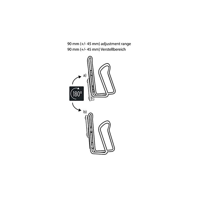 M-Wave Unisex - Adult Ada Slide Bottle Cage Adapter, Black