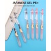 Tinsync 8 Pcs Japanese Pens Stationery, 0.5mm Retractable Gel Pens