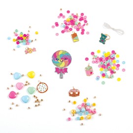 Make It Real: Snackers Bracelet Kit Vending Machine - Make 5 Snack-Themed Charm Bracelets, Pull Tab to Dispense The Jewelry Kit, Girls & Kids Ages 8+