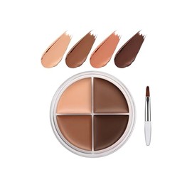 Erinde Delineador De Ojos En Gel 4 en 1, Resistente Al Agua,1# | Delineador De Ojos En Crema Con 1 Pinceles Delineadores De Ojos, Larga Duración, Alta