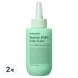 Healing Bird Tea Tree PDRN Hair Loss Symptom Relief Functional Scalp Scaler, 250g, 2 Pieces / 힐링버드 티트리 피디알엔 탈모증상완화 기능성 두피 스케일러, 250g, 2개