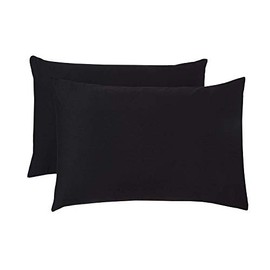 Hachette Pillow Cases 2 Pack Egyptian Cotton 200 Thread Count (Black)