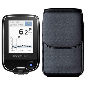 Premium Pouch case with Rotating Belt Clip for Freestyle Libre CGM (Vertical1/Black)