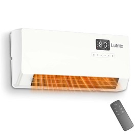 24-Inch Wall-Mounted Space Heater - Remote Control, LED Display, 3 Oscillation Angles, and 24-Hour Timer, Ideal for Home and Office Use