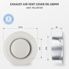 calimaero® TVSA Round Ceiling Vent Cover 100mm, Adjustable Air Valve