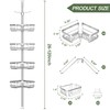 Clothink Corner Shower Caddy Tension Pole 4 Tier Rustproof Bathroom