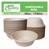 [50 Pack] 40 oz Round Disposable Compostable Paper Bowls Heavy-Duty,
