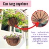 Large 14 inch Round Metal Hanging Baskets with Superior Drainage