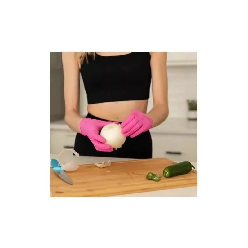 Strong Guantes Desechables Rosa Paquete De 3 Cajas C/100