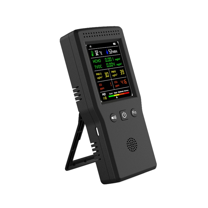 Handheld Portable Air Quality Detector 9 In 1 Temperature Humidity