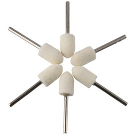 AllGIFT Buffing Wheel Bits 12pcs Point Mandrels Durable White Polishing Bits Multiple Use Conical Rotary Tools