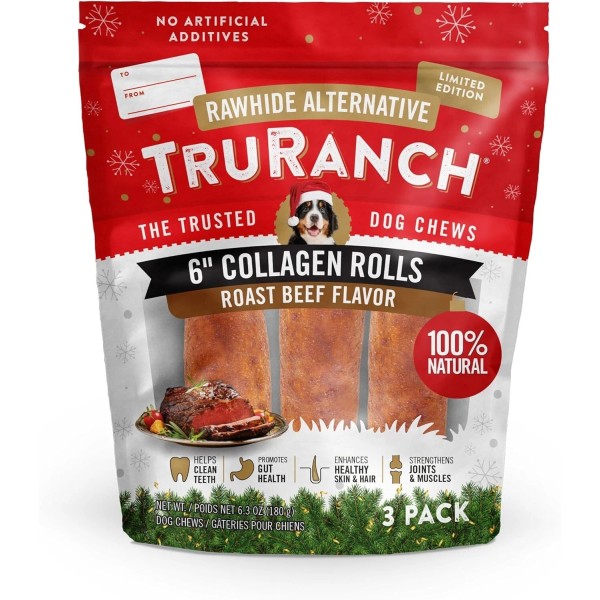 6" Collagen Rolls, Roast Beef, 1 Bag, 3 Count, Holiday