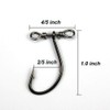 Unclesport 50 Pieces SpinShot Drop Shot Hook Swivel Fishing Hooks