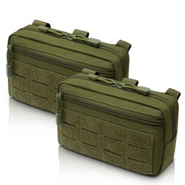 2 Pack Molle Pouches - Tactical Compact Water-Resistant Utility Admin Pouch for Vest Backpack Duty Belt Tactical Vests