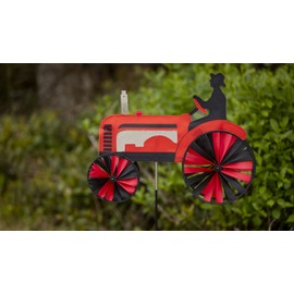 In the Breeze 2507 Red Tractor Ground Spinner, 24" Inch