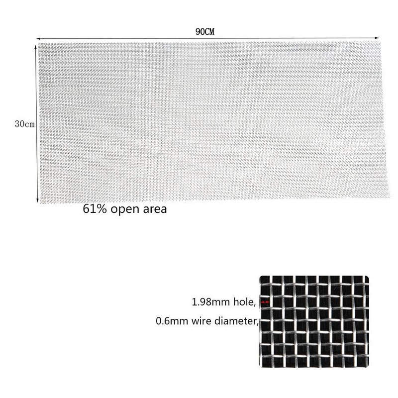 10 Mesh 304 Stainless Steel Woven Wire- 12" X 36"