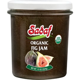 Sadaf Organic Fig Jam - Jelly made from organic figs - Organic jam fig spread - Fig preserves - Fruit spread of fig jam organic -13 oz