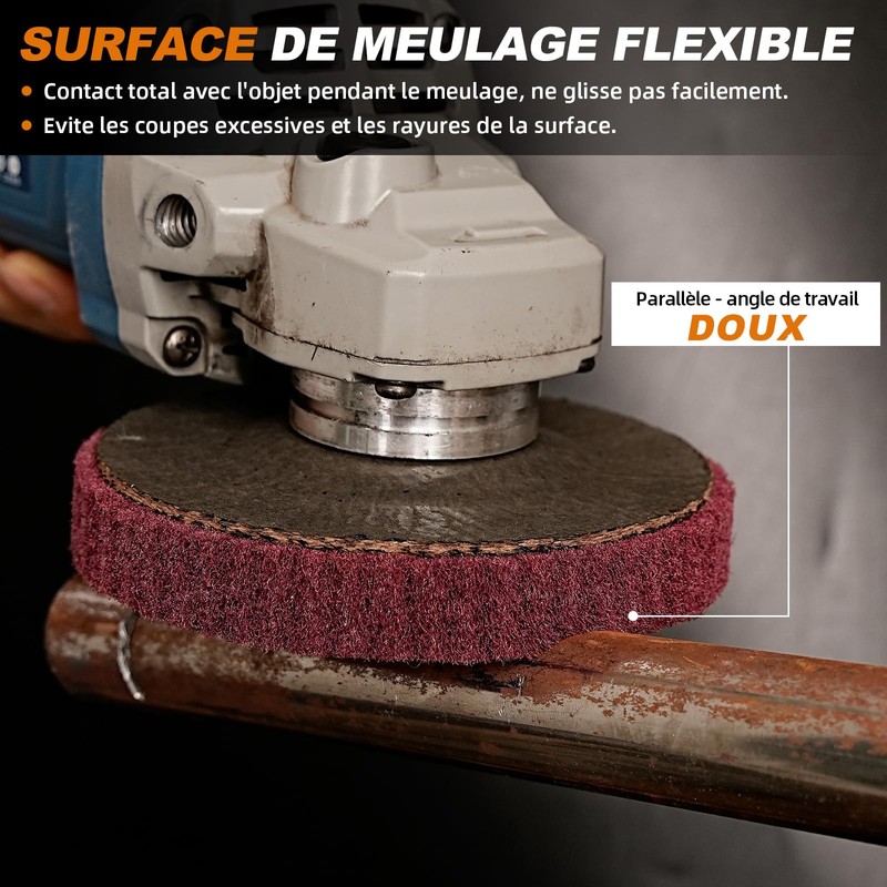 SI FANG 12.5 x 2.2cm Nylon Fiber Sanding Disc, 8
