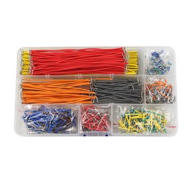 840 Pcs FONGKNOX Jumper Wire Kit 14 Lengths Assorted Preformed Jumper Wire Solderless Flexible Breadboard DIY Accessories with Storage Box Jumper Cables for Circuit Soldering