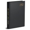 2025 Black A4 Day a Page Diary - Hardback Planner