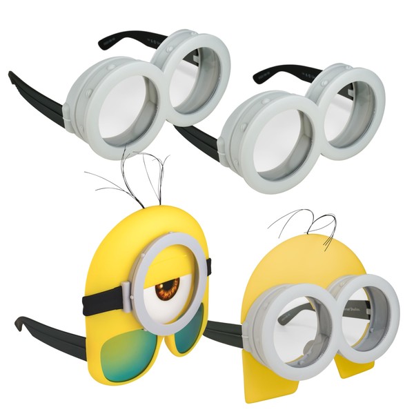 Sun-Staches Minions Goggles 4 Pack | Minions Group Costume for
