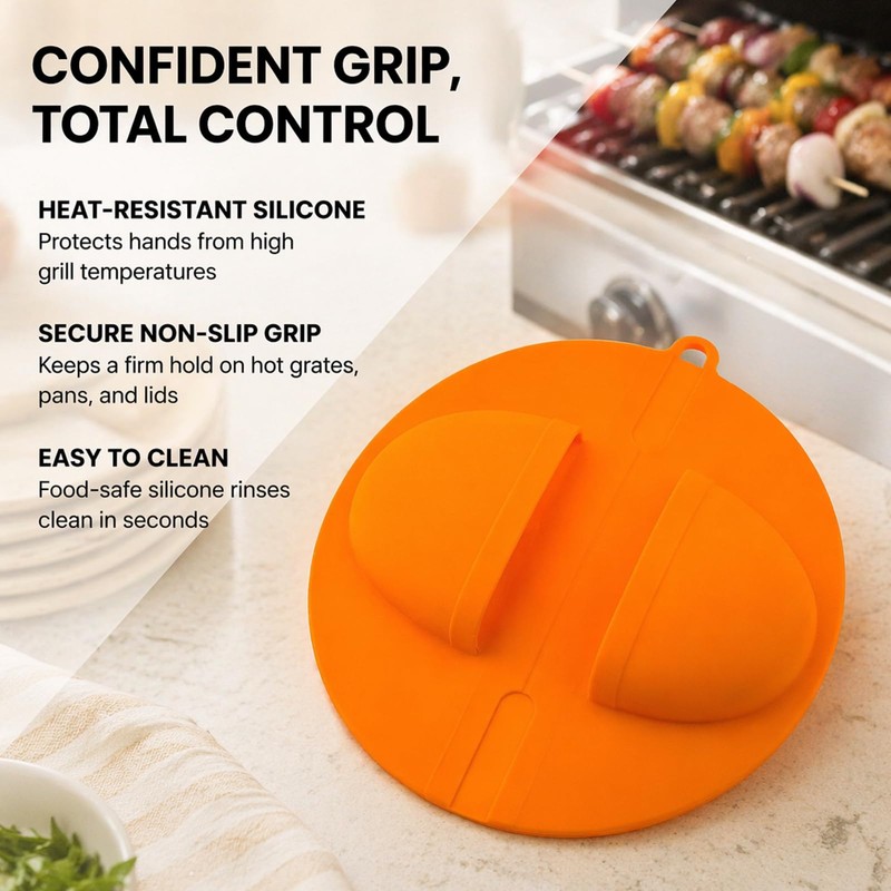 Grill Maintenance - Oven Gloves Silicone - Dual Head Scrubber
