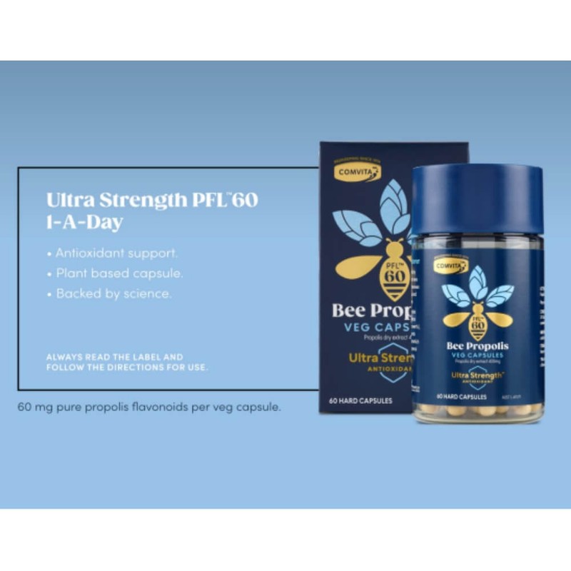 Comvita-Propolis Ultra Strength PFL60 400mg 60 Vegetarian Capsules