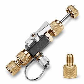 Behonor HVAC Valve Core Removal Tool,Valve Core Remover Installer Tool,1/4"& 5/16" Dual Valve Mega Flow Vacuum-Rated Valve Core Removal Tool,20 Microns Vacuum,Essential HVAC Tools for R32 R410 R22 R12