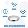 PATIKIL Sink Overflow Ring, 6 Pcs Stainless Steel Bathroom Sink