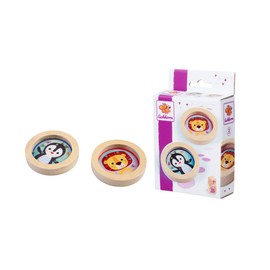 Eichhorn Games - Skill Game, Ball Game with Penguin & Lion Design, 2 Piece Motor Skills Toy, 8 cm Tall, Made of Lime Plywood, from 3 Years
