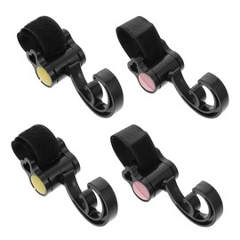 Kisangel 4 Pcs Stroller Hook Hooks Hangers Pram Hanging Pushchairs Strollers Stroller Hanger Stroller Clips Stroller Buggy Hook Rotatable Stroller Hanger Red Abs