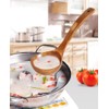FJNATINH Wooden Ladle with Long Handle, Handmade Soup Ladle for