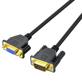 UV-CABLE VGA Extension Cable, VGA Cable Male to Female 6 Feet 15 Pin (Not 9 Pin), SVGA Male to Female HD15 Monitor Video Adapter Cable Support 1080P Full HD for Laptop, PC, Projector, HDTV, Display
