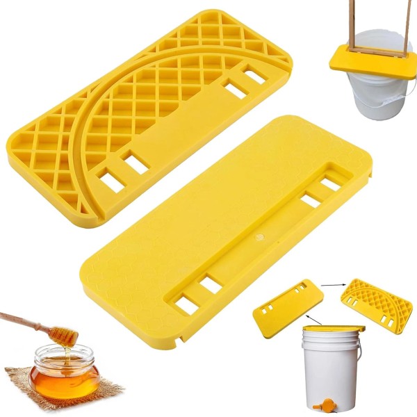 Cysfetena Honey Uncapping Tank Holder, Plastic Honey Bucket Scraper Tool