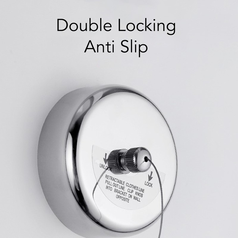 Retractable Clothesline Steel Wire Hole Free Laundry Line Clothes Line