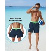 SILKWORLD Mens Swim Trunks with Compression Liner 2 in 1