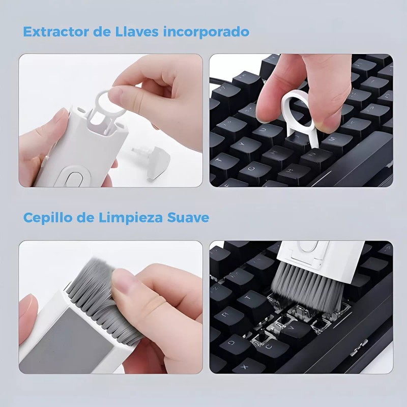 Chens Kit Limpieza Cepillo Compacto - Teclado, Celular, Audifonos