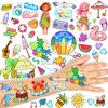 Zayvor 132 Piece Kids Temporary Tattoos, Hawaiian Luau & Tropical