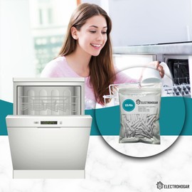 ELECTROHOGAR 125 Dishwasher Frame Cover Caps | Highest Protective Cap | Compatible with All Dishwashers: Bosch, Electrolux, AEG, Balay, Teka, Zanussi (White)