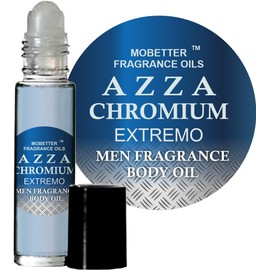 MOBETTER FRAGRANCE OILS AZZA CHROMIUM EXTREMO Men Cologne Body Oil 1/3 oz roll on Glass Bottle…