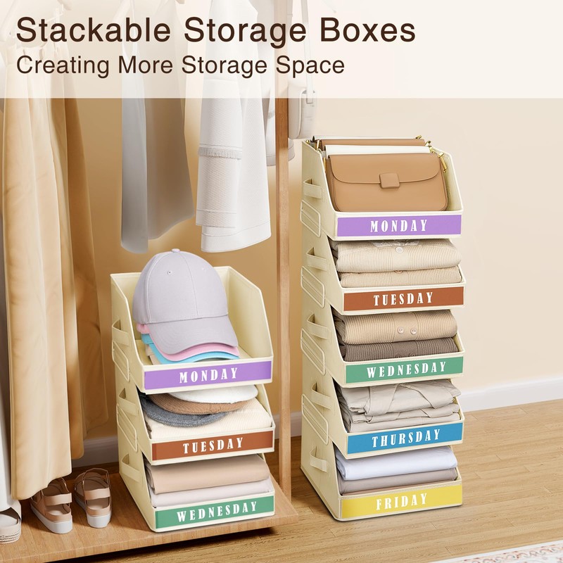Homsorout Closet Organizers and Storage - 5 Tier Shelf Organizer