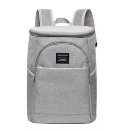Soft Cooler Portable Backpack by BELLADDY INC – Insulated Waterproof Leakproof Bag Camping Picnic (Gray)