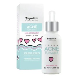 Republic Cosmetics suero antiacné 30 ml, reduce brotes y matifica piel grasa