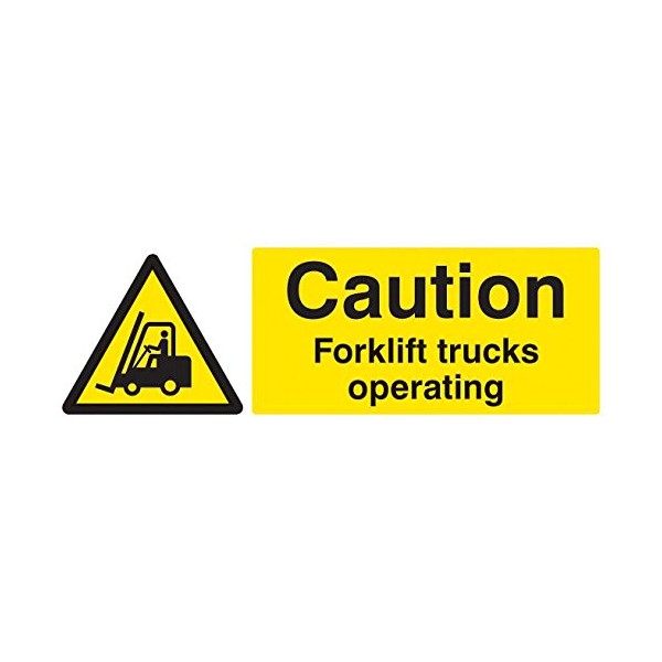 Sign, Forklift Operation, Sav 200 x 600 mm, External Height
