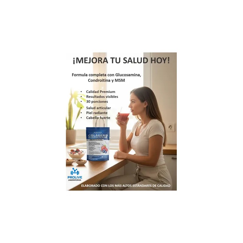Colágeno Hidrolizado 300g Hypertrox Frutos Rojos
