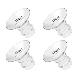 GOTOCUT Flange Inserts 17mm 4PCS Compatible with Elvie Medela Willow go Bellababy Spectra 24mm Flange/Shields Wearable Breast Pump, Reduce Nipple Tunnel Size, Pump Parts Replace