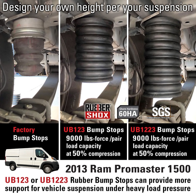 RubberShox RubberShox Modular Universal Rubber Front Rear Bump Stops for