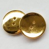 Chenkou Craft Gold Round Plastic Buttons 2 Holes Sewing Craft